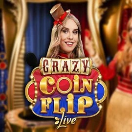 Crazy Coin Flip slot logo by Evolution at Honeybetz Casino