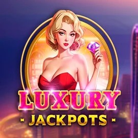 Luxury Jackpots slot logo by Triple Cherry at Honeybetz Casino